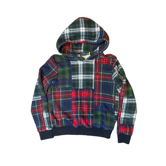 Polo by Ralph Lauren Sweaters - Polo Ralph Lauren Patchwork Plaid Pullover Hoodie Small